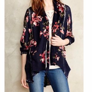 Knitted and Knotted floral kimono Anthropologie